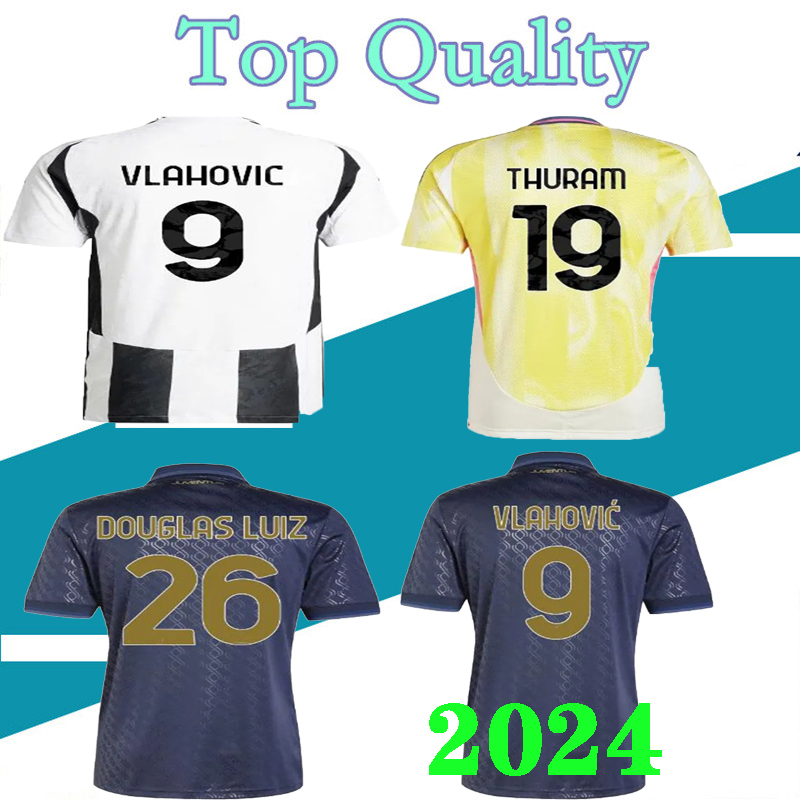 24 25 VLAHOVIC CHIESA MILIK Soccer Jerseys Men Kids Set Football Shirts Kit YILDIZ THURAM Uniform Kostic Fagioli Danilo arthur Maglie Da Calcio S-4XL