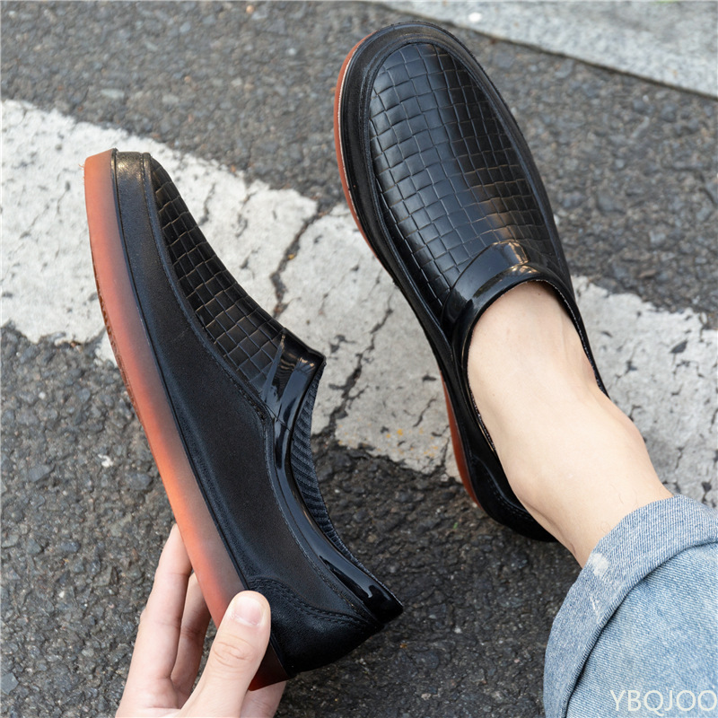 Black Autumn Low Men Adult Labor Rain Boots Worhop Site Men's Waterproof Car Washing Chef Garden Shoes 6724 's