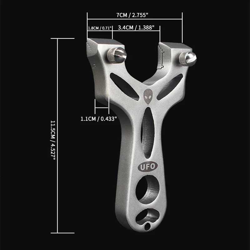 Camping Hollow shaped slingshot Outdoor sports Stainless steel hunting slingshot High power professional slingshot Cross bow W240905