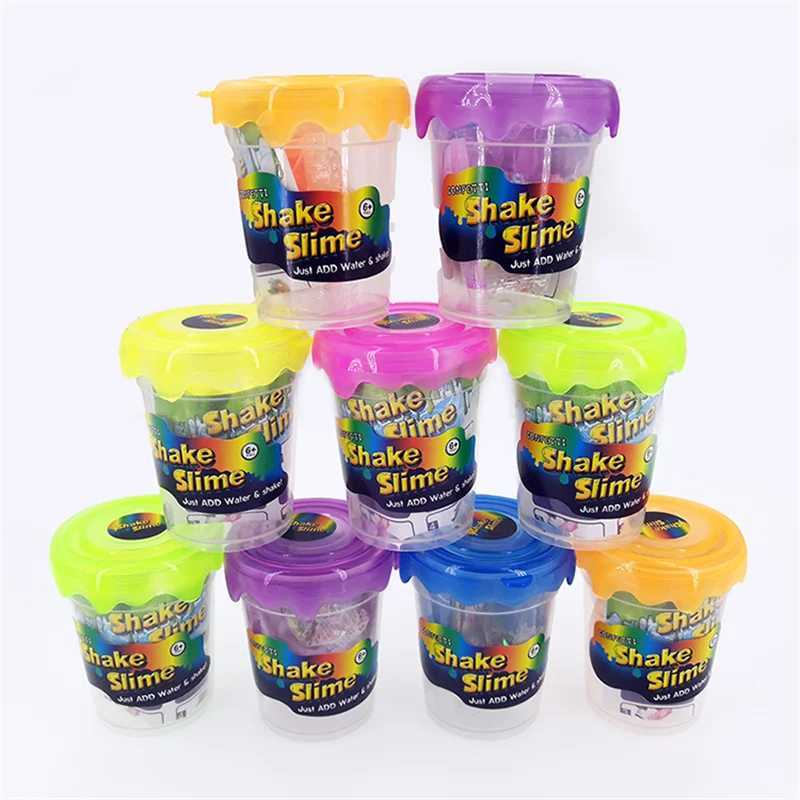 2019 Polymer Magic Sand Products Powder Manufacturing Can Flash Vibration DIY Lizun with Box Just Add Water Adhesive Kit Free shipping
