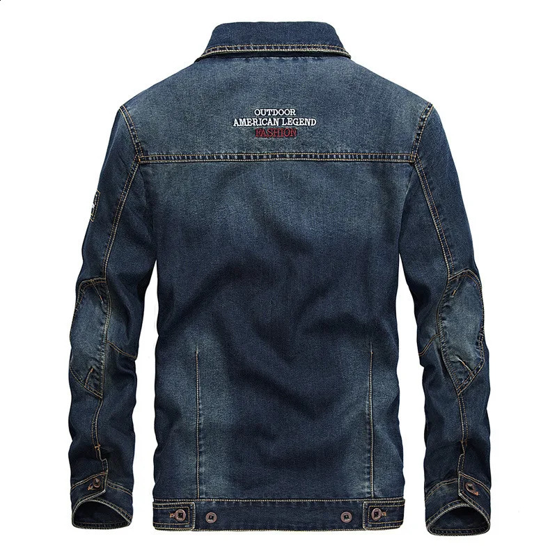 Mens Denim Jacket Top Clothing Spring Autumn Winter European and American Lapel Plus Size Trendy 240905