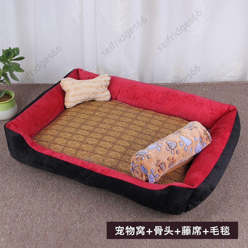 Dog bed cat bed dog mat golden retriever teddy warm four seasons bed mat