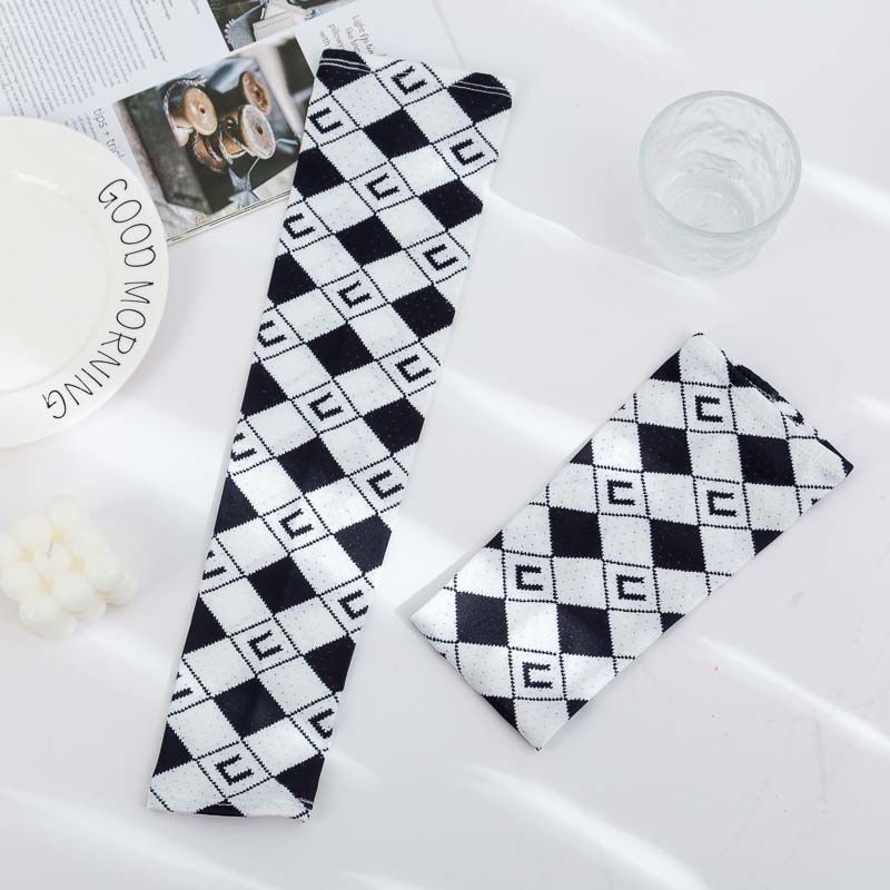 Ice silk sunscreen sleeve checkerboard letters trend cycling sports arm protection hand sleeve men and women