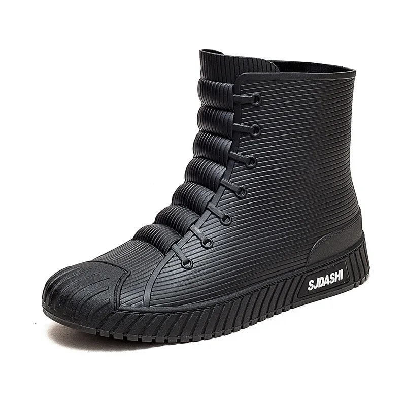 Waterproof Rain for Men Rubber Fishing Husband Galoshes PVC Ankle Water Boots Man Work Safety Shoes Botas De Lluvia e834