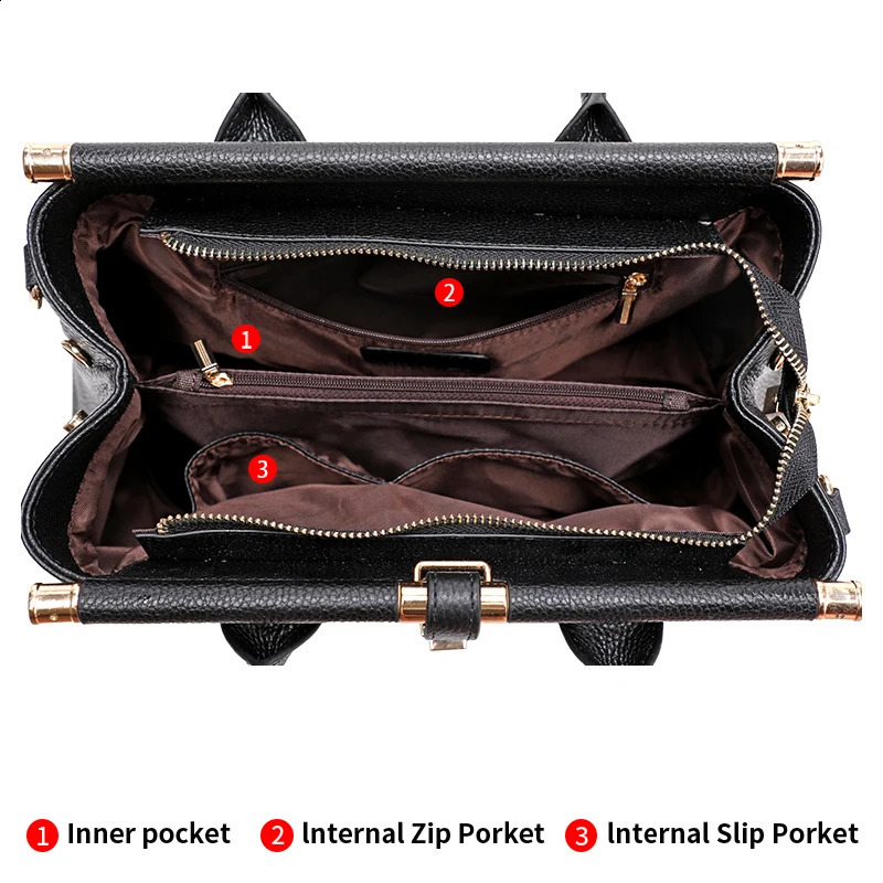 Hot Women's Leather Cross Bag - Large Capacity, Black Cowboy Single Shoulder Crossbody Handbag - Capacity, - Capacity, - Capacity,