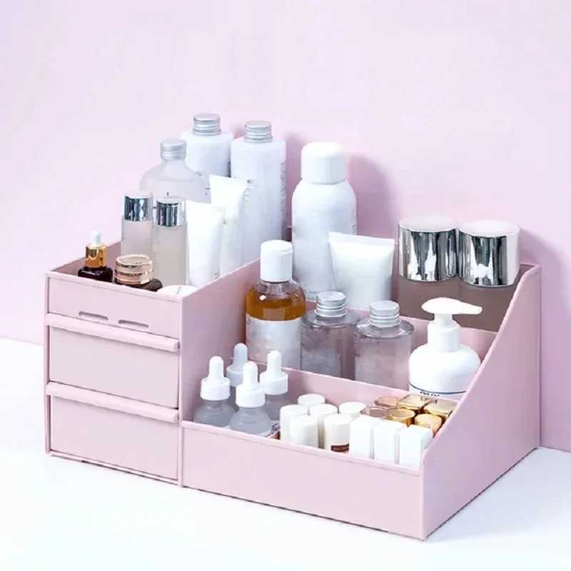 Large Capacity Cosmetic Storage Box Makeup Drawer Organizer Jewelry Nail Polish Makeup Container Desktop Sundries Storage Box Y240906