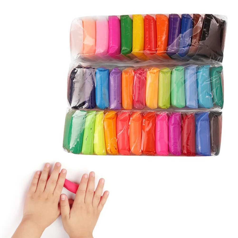 36 color plastic model childrens toy Playdough polymer clay air dry crystal colored mud CL240905