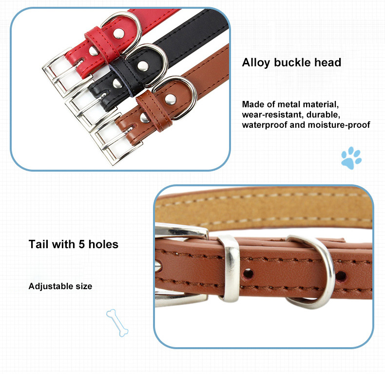 halloween Pet collar Adjustable buckle leather leash Pet cat collar Dog supplies collar collar