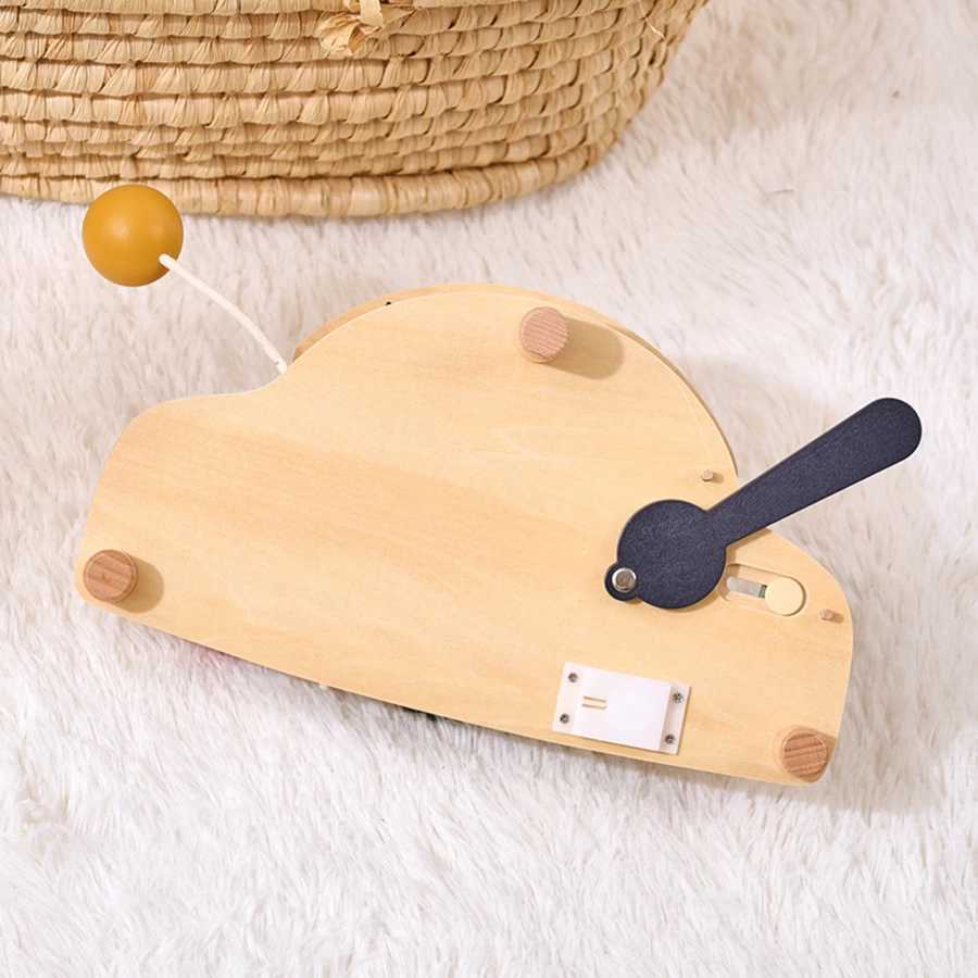 Baby Montessori toy turning wooden car block turning wheel activity busy board early childhood sensor early education toy gift W240827