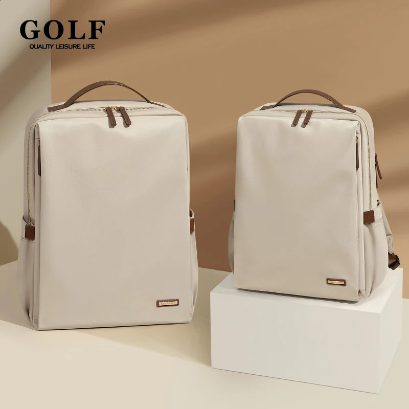 Golf casual backpack womens nylon laptop 15 6 inches waterproof 14 inch with multiple pockets elegant and highquality 240903