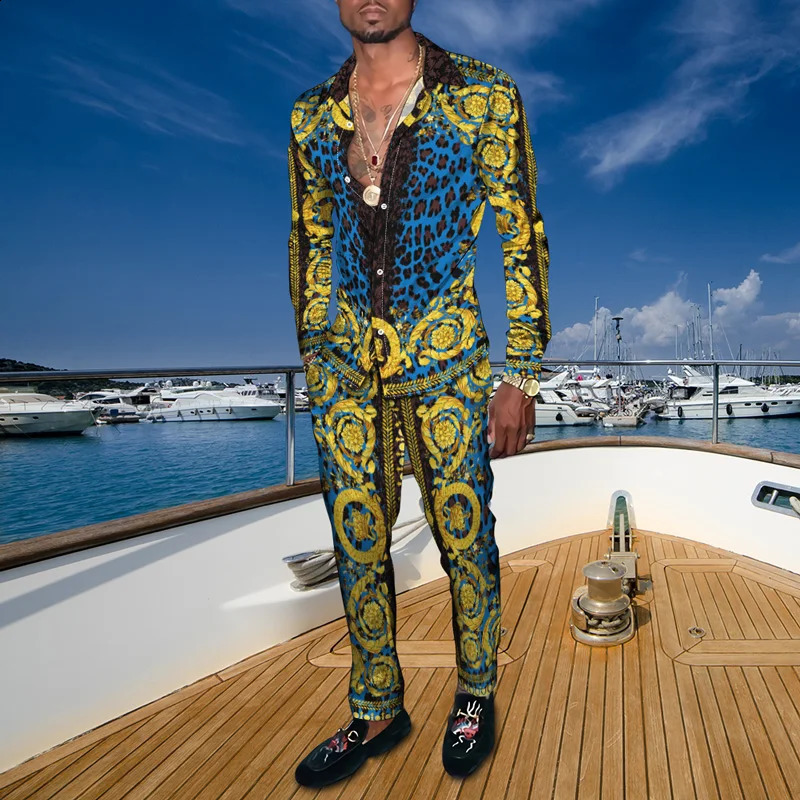 Advanced casual sports suit mens loose cardigan wide leg pants paired with a two-piece set trendy MB12-ML4 240826