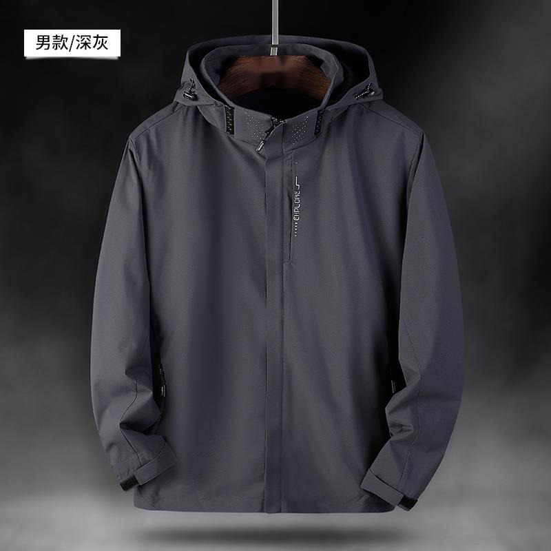 Autumn and winter hooded soft shell waterproof cardigan, assault couple wear-resistant outdoor off-road suit, student school uniform, team uniform