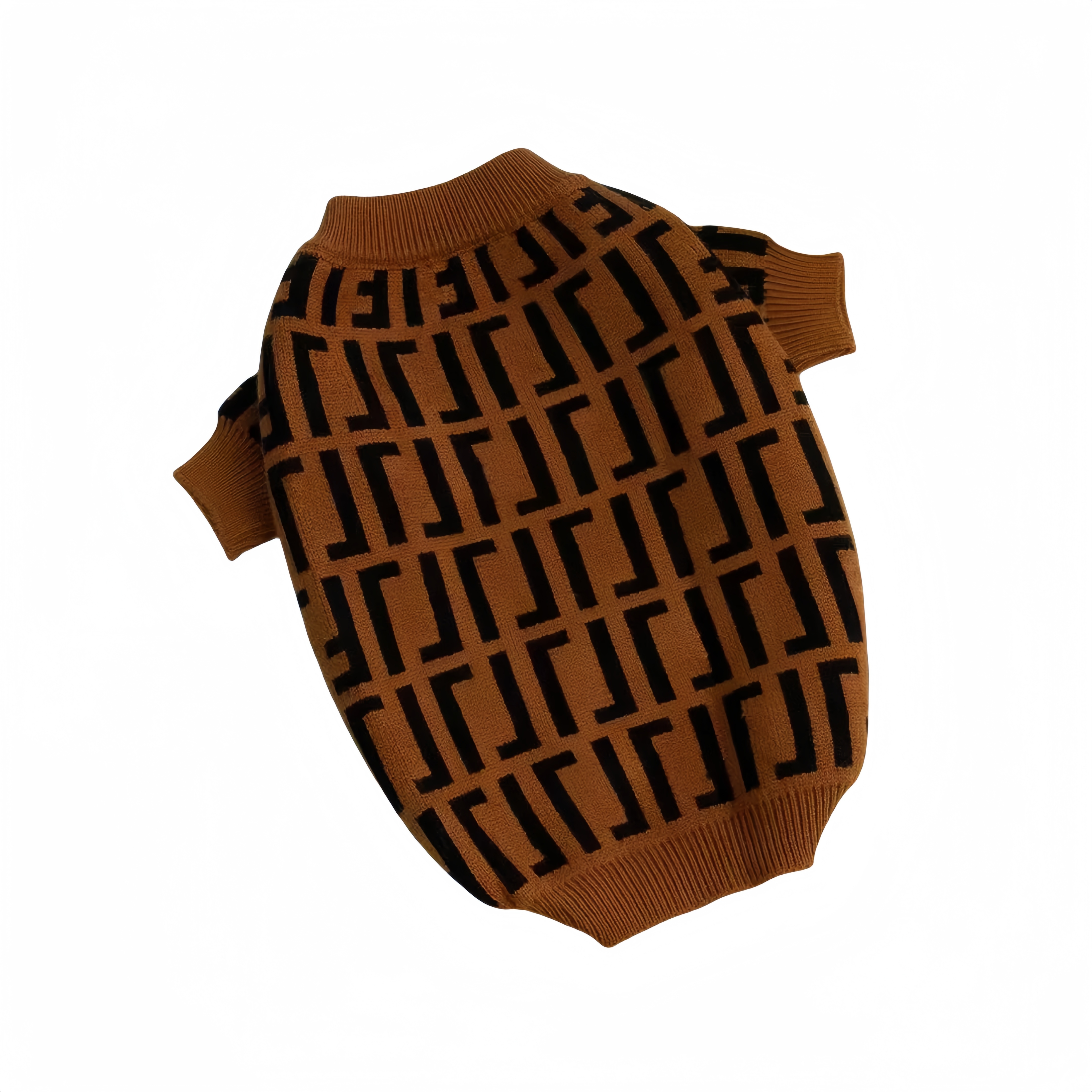 New brand-name warm brand clothes small dog classic jacquard letter pattern cat winter pet sweater coat