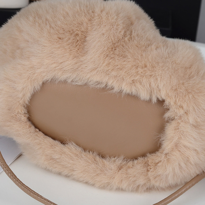 Fashion velour bag flower Plush Handbags Crossbody bag small pumpkin bag new hand-held wool-like bag fashion Joker clouds pleated bag Designer shoulde