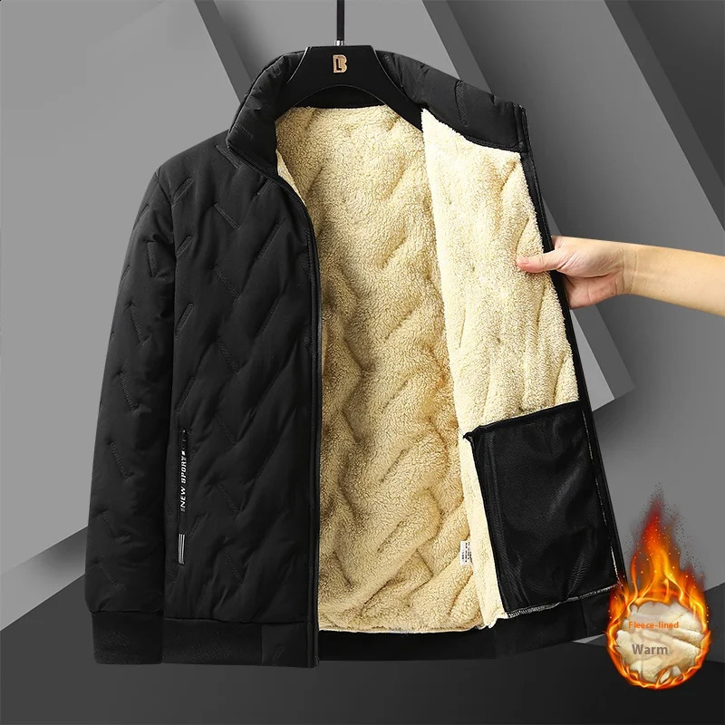 Winter jacket men autumn thick wool windproof snow mens warm bomber 240905