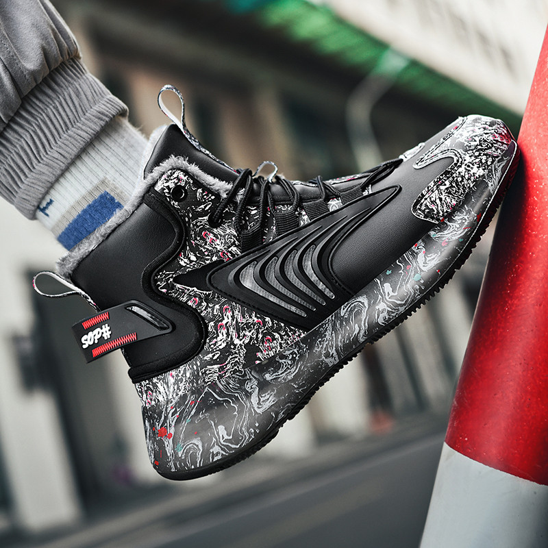 2024 New d73a4 men boots Slippers Warm Shoes Waterproof Non-Slip Plush Male tenis shoes Boots Men Sneakers Winter