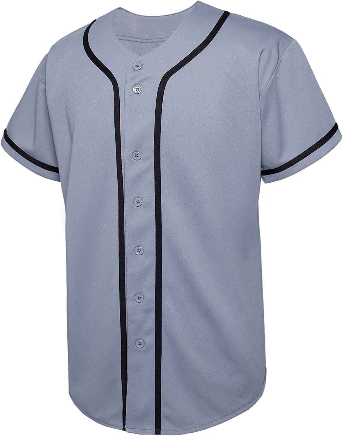 Men's cardigan baseball shirt Baseball T-shirt Men's shirts are breathable and loose
