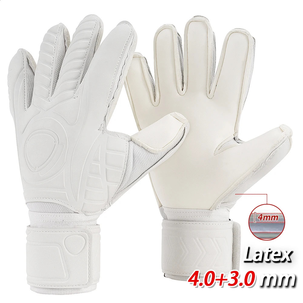Finger Save Goalkeeper Gloves Football High Quality Latex Guard Protection s Adults Soccer Strong Grip Fingerave Goalie Glove 240828