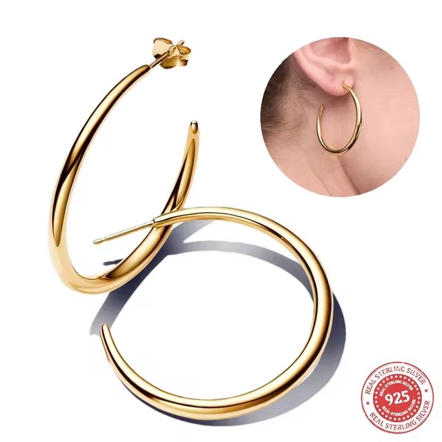 New Fashion 2024 Heart-shaped Round Organically Shaped Infinity Ear Cuff Open Double Huggie Hoop Earings Wire Stud Earrings
