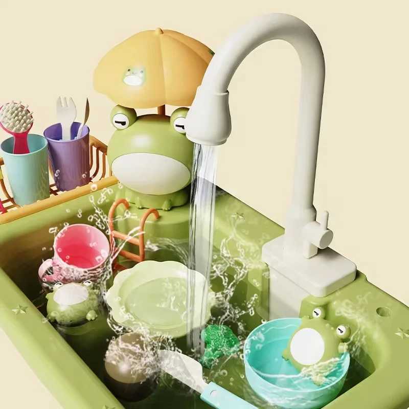 2024 New Faucet Game Sink Kitchen Sink Toy Electric Faucet Game Kitchen Swimming Pool Floating Fishing Toy Water Game Baby Gift W250113