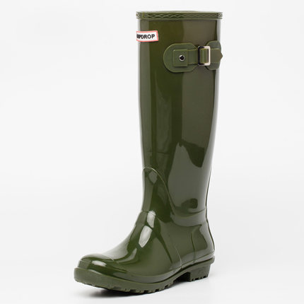Hot Ladies NEW Waterproof Female Knee-high Fashion Women Rubber Boots Girls Rainboots PVC Rain Shoes 824b