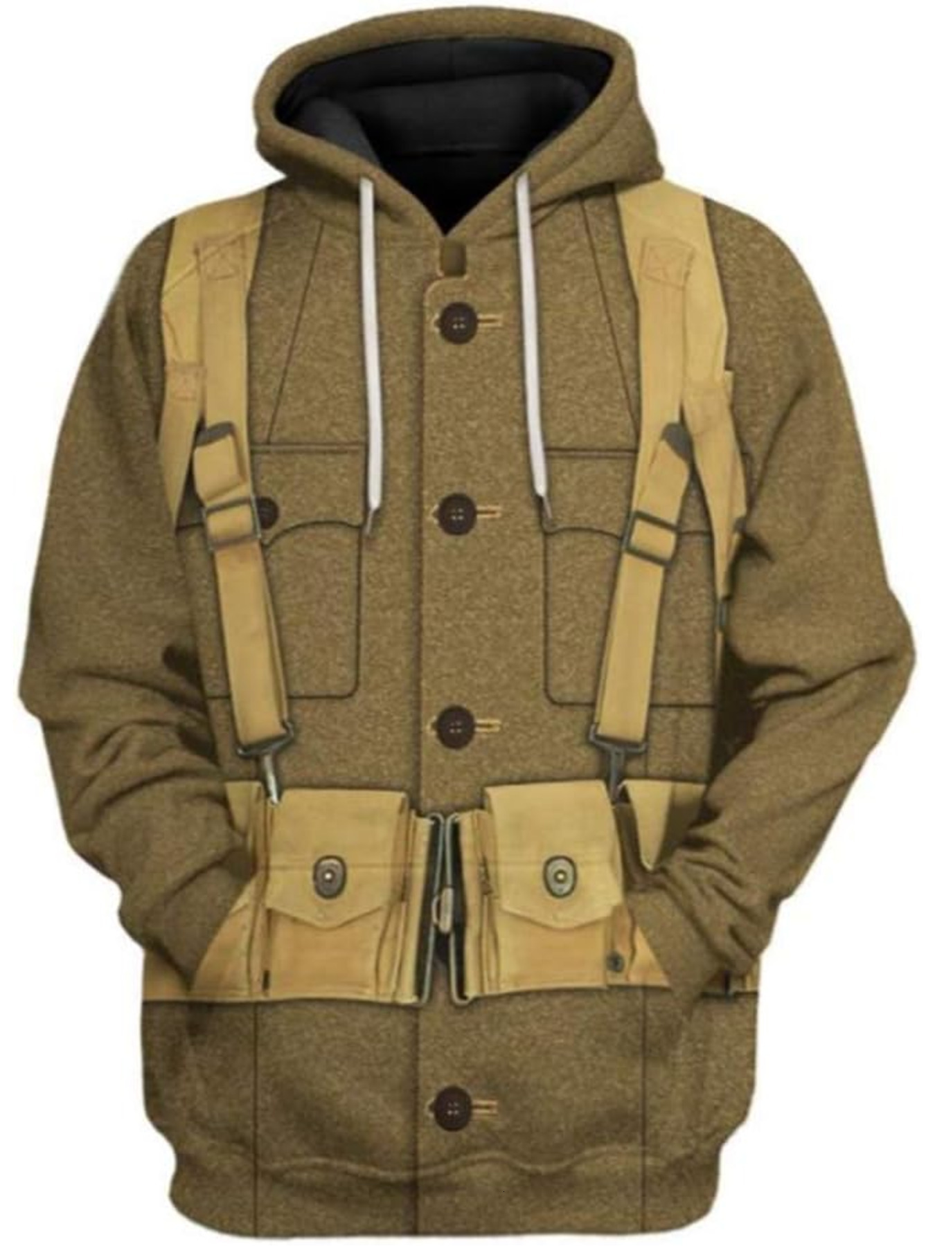 Hoodie For Mens Womens 3D Print Military Uniform Cosplay Pullover Hoodies Ww1 Ww2 Solider US Army Hooded Sweatshirts Graphic Sweatshirt Free shipping