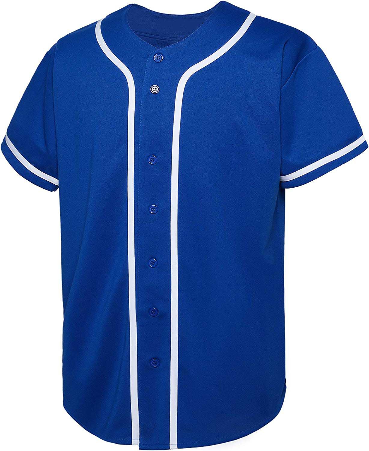 Men's cardigan baseball shirt Baseball T-shirt Men's shirts are breathable and loose