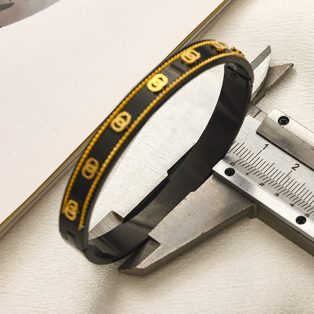 bangles bangle high quality inlay crystal letter pendant charm bracelets women jewelry stainless steel wristband cuff fashion accessories