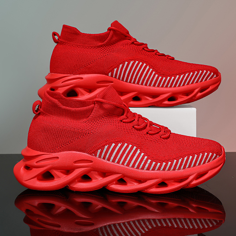 Breathable Blade Running Sneakers: Fly Woven Sports Shoes for Men in 2024 3589