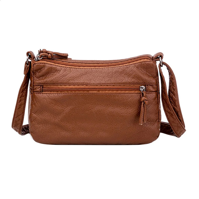Arrival Women Shoulder Bags Retro PU Leather Messenger Bag For mama Lightweight Crossbody Purse Female Handbags 240905