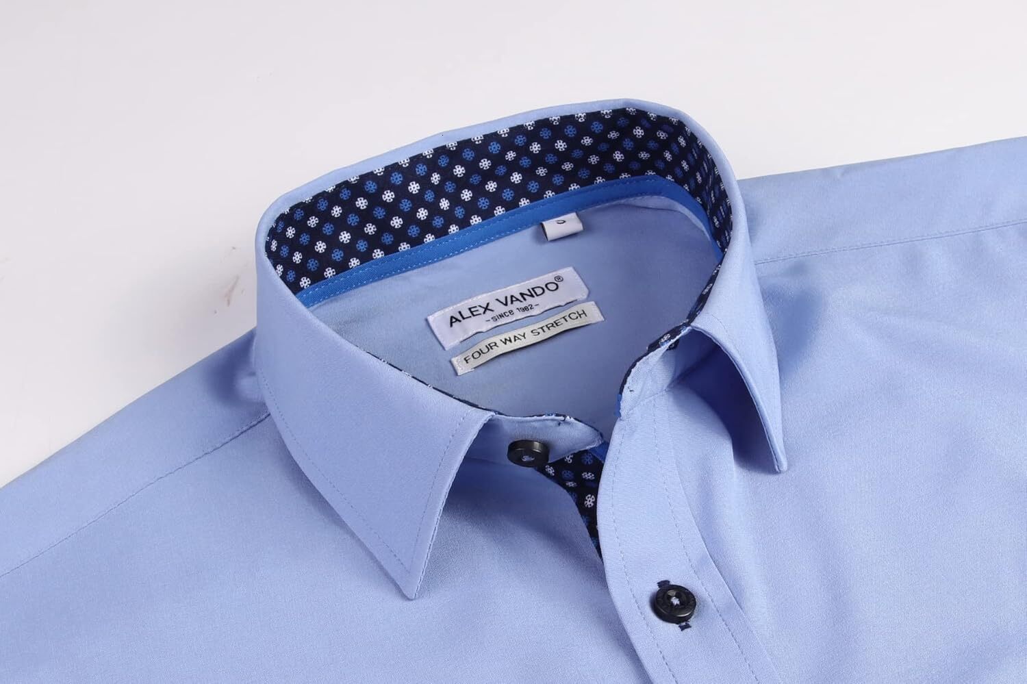 Men S Formal Shirt Wrinkle Free Regular Version Way Elastic Button Up