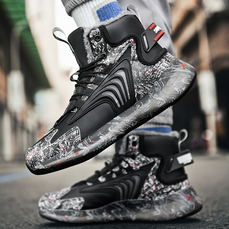 2024 New d73a4 men boots Slippers Warm Shoes Waterproof Non-Slip Plush Male tenis shoes Boots Men Sneakers Winter