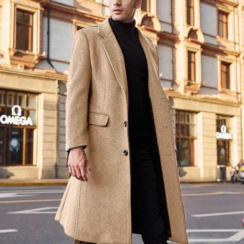 Winter Men Long Coat Casual Fashion Jackets Men Parkas Luxury Outerwear Overcoat Business Windbreaker Streetwear Male Clothes W241228