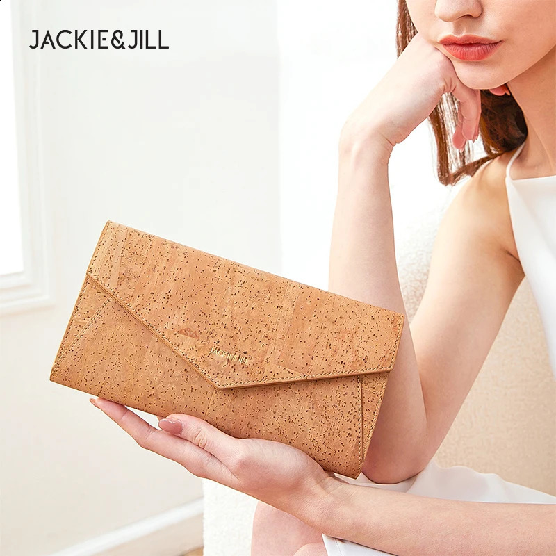 Ladies pocket cork evening cross body bag with chain envelope shoulder bag used for weddings/dances/parties 240904