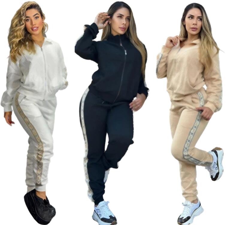 Designer Womans Tracksuits Sport Two Piece Outfits Sweatsuits Zipper Jogging Suit Womens Clothing