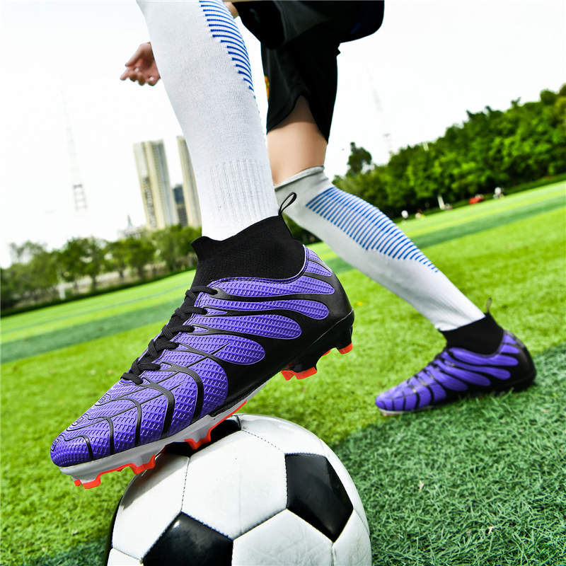 Professional Men Football Boots Training Soccer Cleats Kids Boys Football Shoes Unisex Sneaker Wholesale Outdoor Ultralight