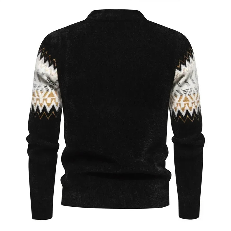 Mens Sweater Mink Sweater Soft and Comfortable Fashion Warm Knit Sweater Men Clothes 240826