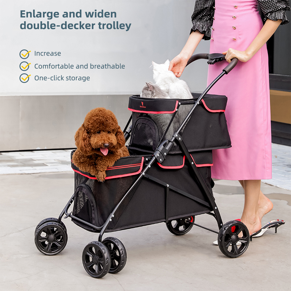 Wholesale Best Price luxury Pet Foldable Pet Travel Stroller for dog and cat