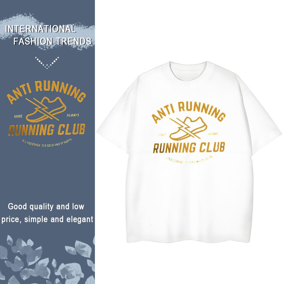 Loose T-Shirts 230g 100% Cotton letter Spring Summer Customized Print Crew Neck Breathable Mens Tshirts New Tops Tees