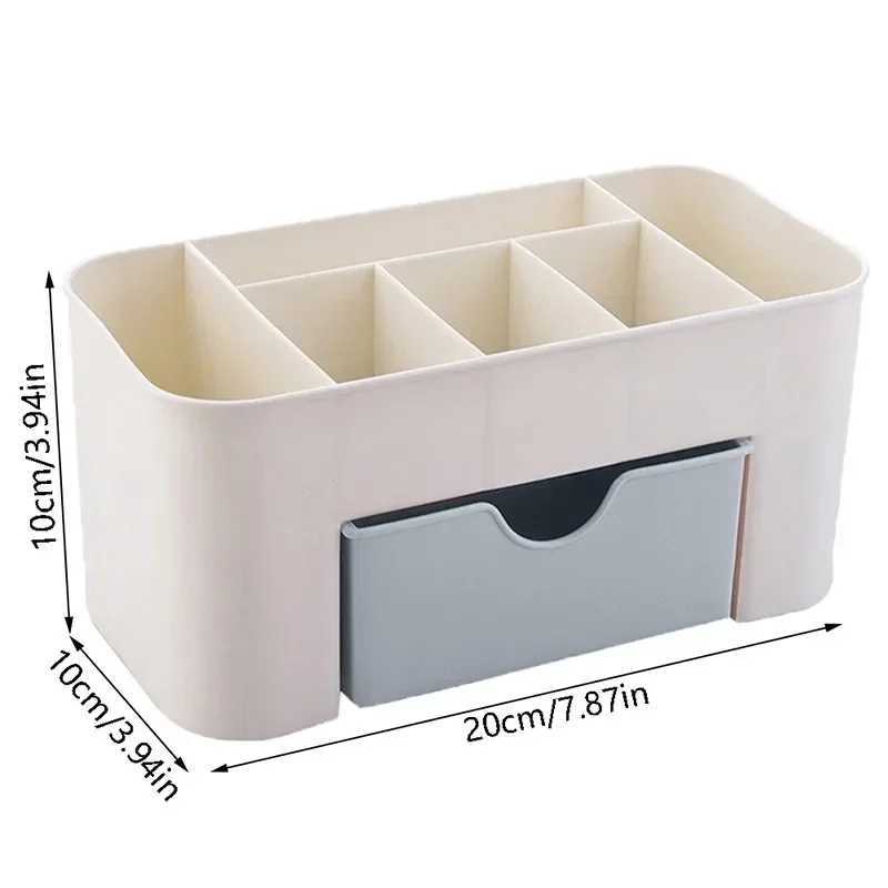 Double Layer Plastic Makeup Organizers Storage Box Cosmetic Drawers Jewelry Display Box Case Desktop Container Boxes Organizer Y240906