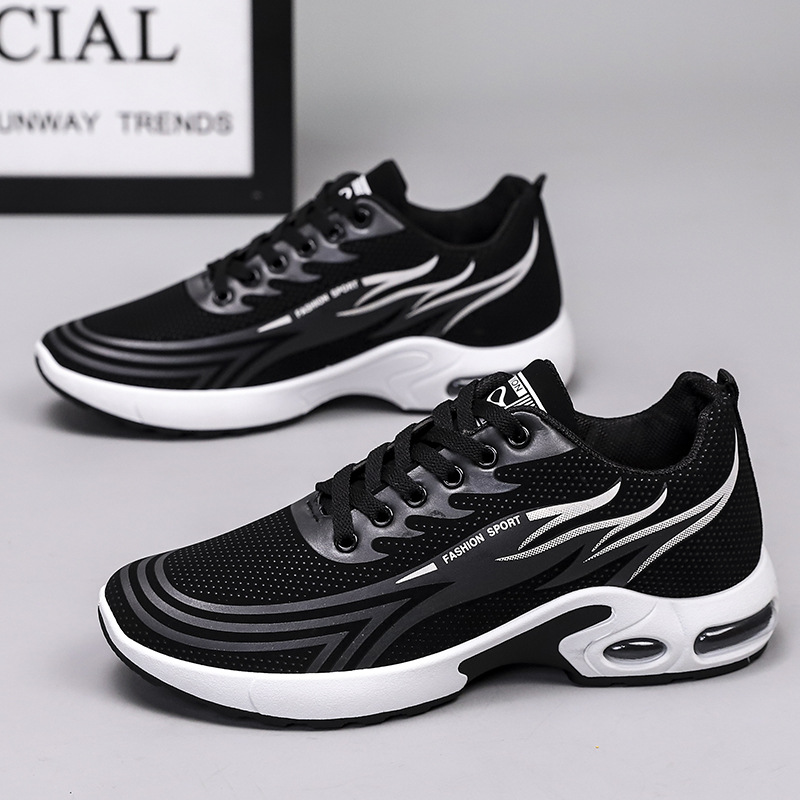Men Sports Shoes 2023 Spring New Men Paltform Air Cushion Casual Shoes Fashion Casual Sneakers Men Mesh Breathable Men Sneakers