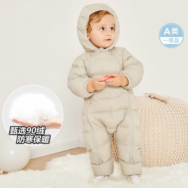 IYEAL Children Baby Clothes Winter Snowsuit Duck Down Romper Outdoor Toddler Girls Overalls for Boys Kids Jumpsuit 1-4 Years 201028