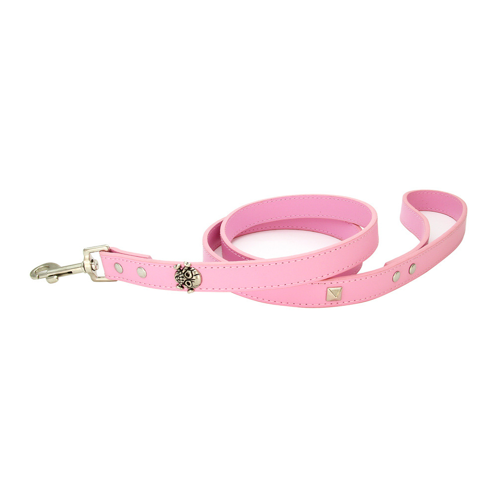 Pet Accessories Skull decoration cat dog leash Leather personalized pet dog leash
