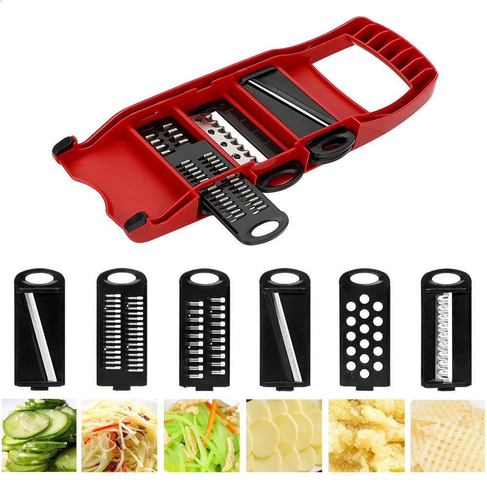Grater multifunctional vegetable mandolin slicer kitchen small tool cooking set fruit cutter 6-piece slicer 240903
