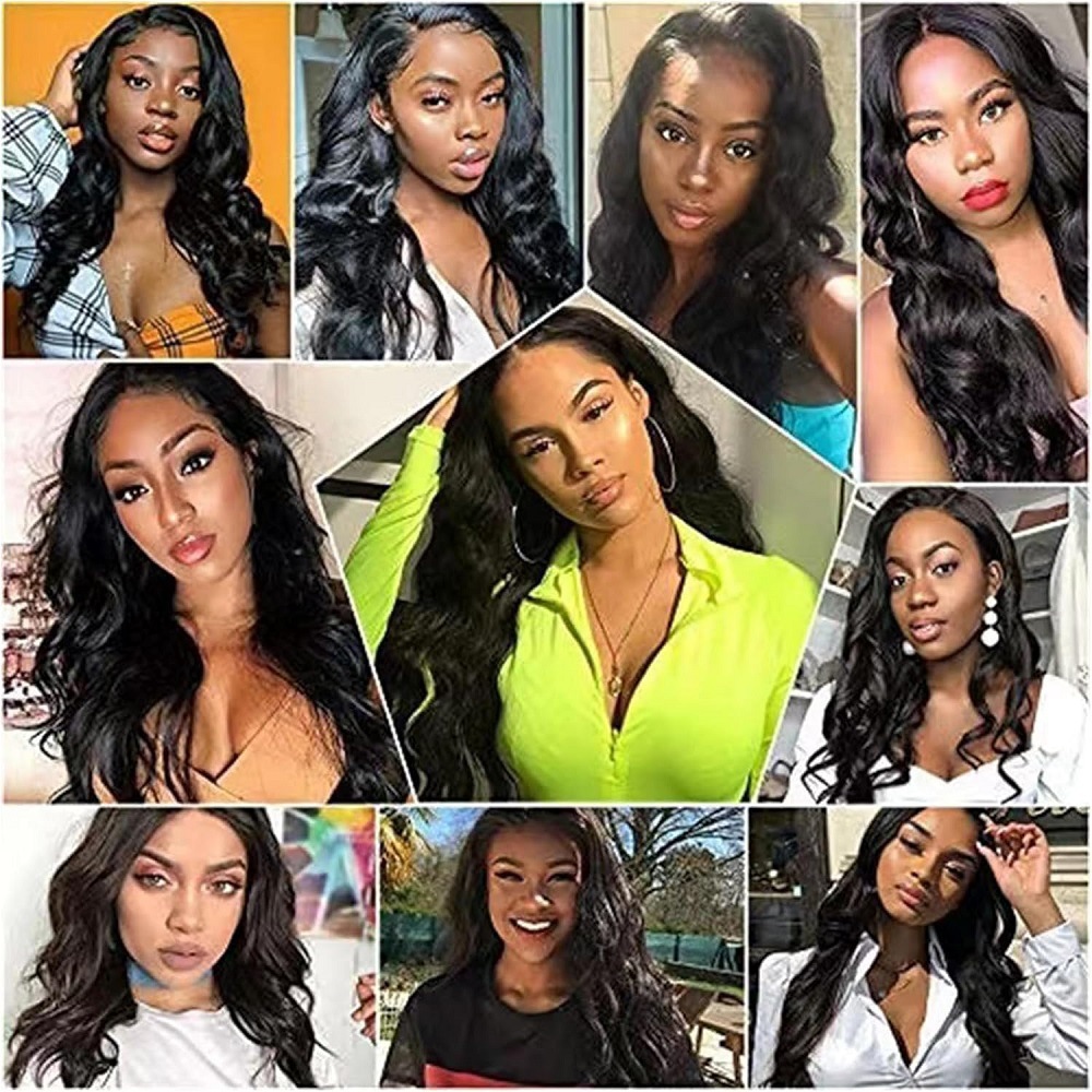 Europe, America and Africa women's 13*6 front lace mid-section curly hair synthetic wig cosplay wig set