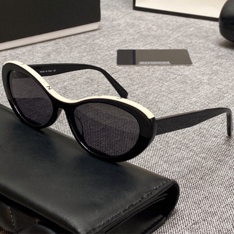 2024 New Designer sunglasses female 5416 vintage oval sunglasses Ins letter series sunglasses