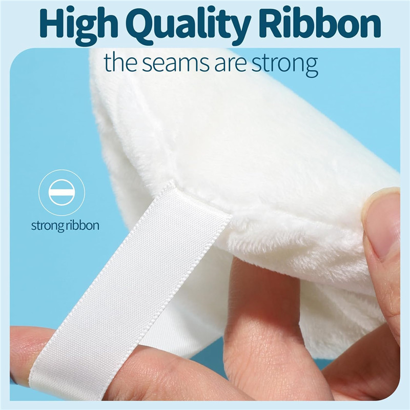 4.13 Inch Powder Puff For Body, Round Large Loose Powder Puffs Ultra Soft Velour Body Puff Borla De Polvo Para El Cuerpo Puderquaste Fur Den Korper