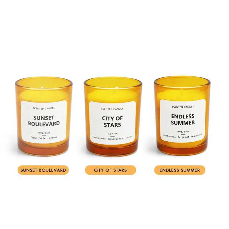 Aromatherapy Candle Scented Glass Teacup Candlestick Wedding Christma Festival Essential Oil Candle Party Decoration M240905