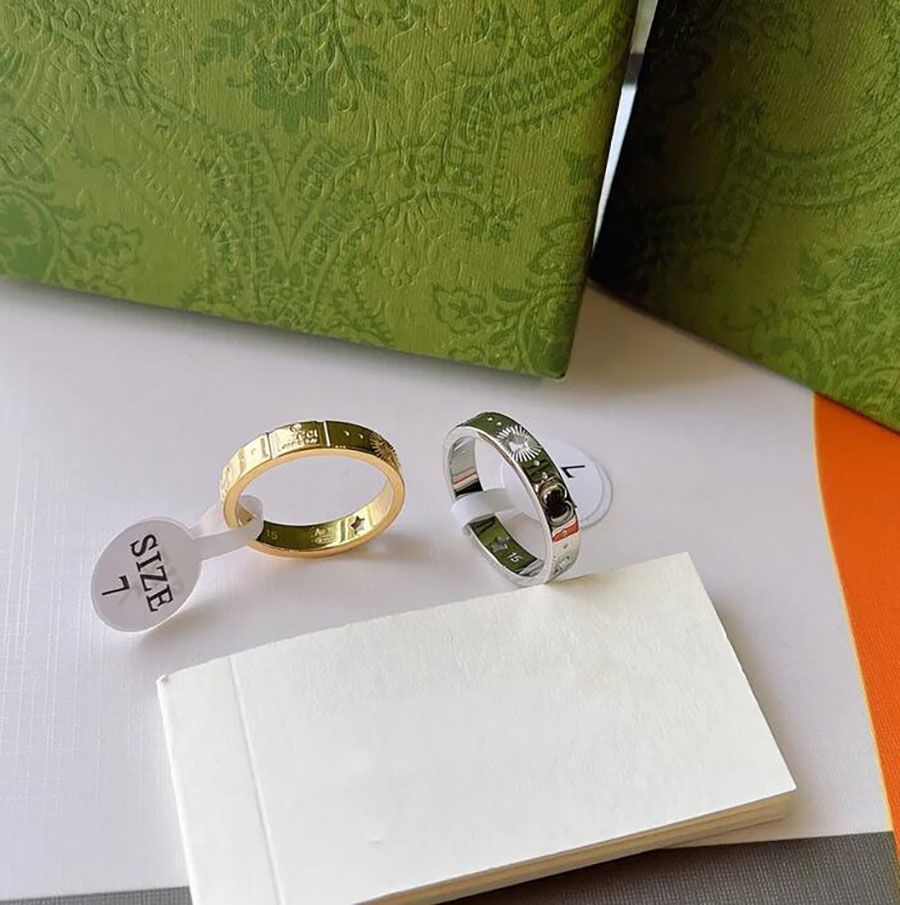 Classic Exquisite Wedding Ring Fashion Designer Stainless Steel Ring 18K Gold Silver Color Selected Lovers Gifts For Women High Quality Jewelry