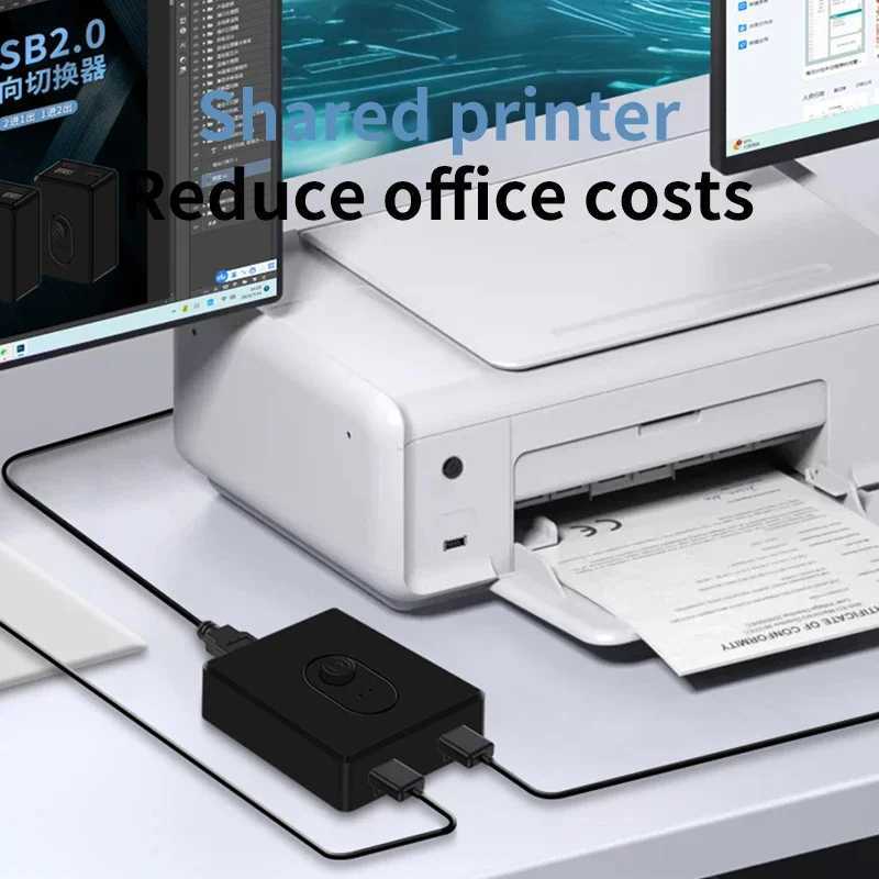 KVM Switch USB 3.0 Hub 1x2/2x1 Switch Switcher USB Splitter USB2.0 Shared Controller for Laptop Computer Printer Keyboard Mouse CL240905